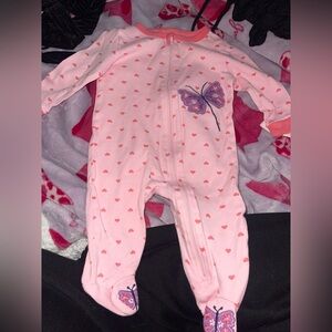 Koala Kids Pink Pajama Set with Heart and Butterfly